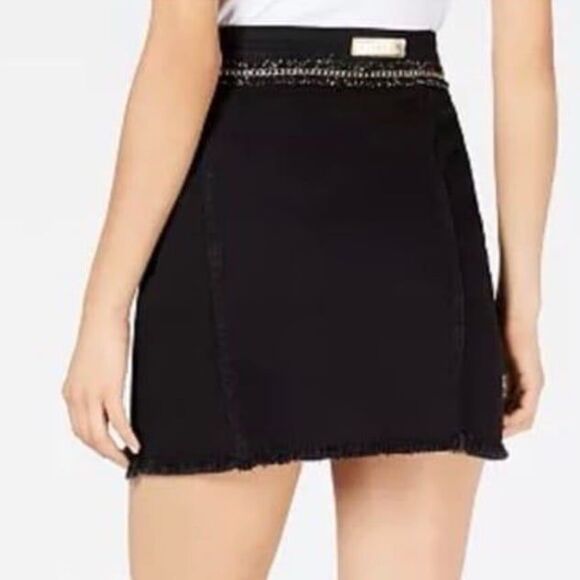 Vintage Guess Wilma denim tweed embellished mini skirt - Picture 4 of 7